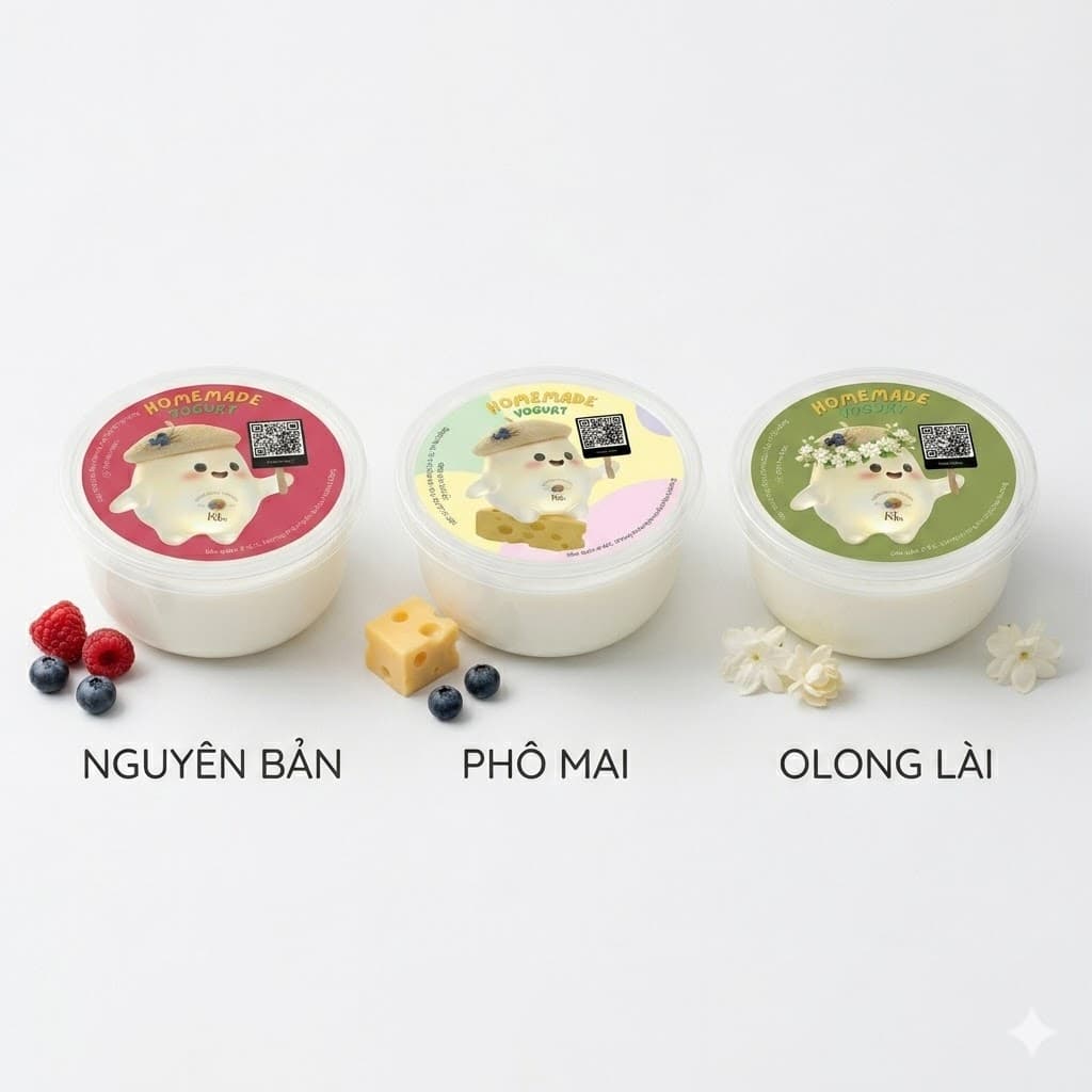 3 loại sữa chua úp ngược RiAn